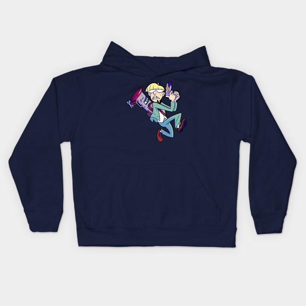 EB-Space Fighting Guy Jeff Kids Hoodie by AnnieMae